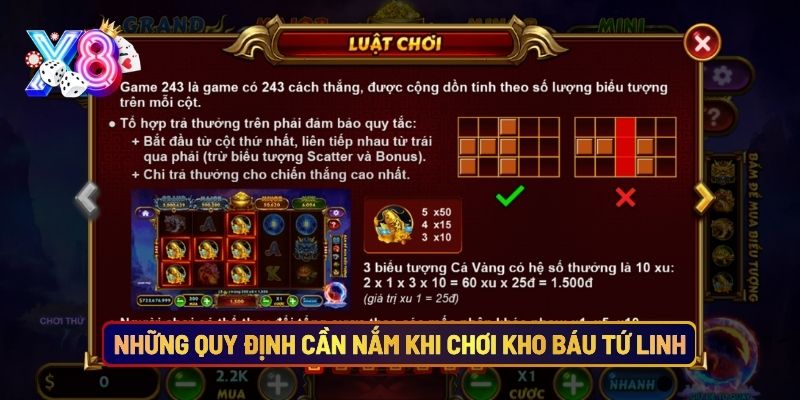 Những Quy Định Cần Nắm Khi Chơi Kho Báu Tứ Linh